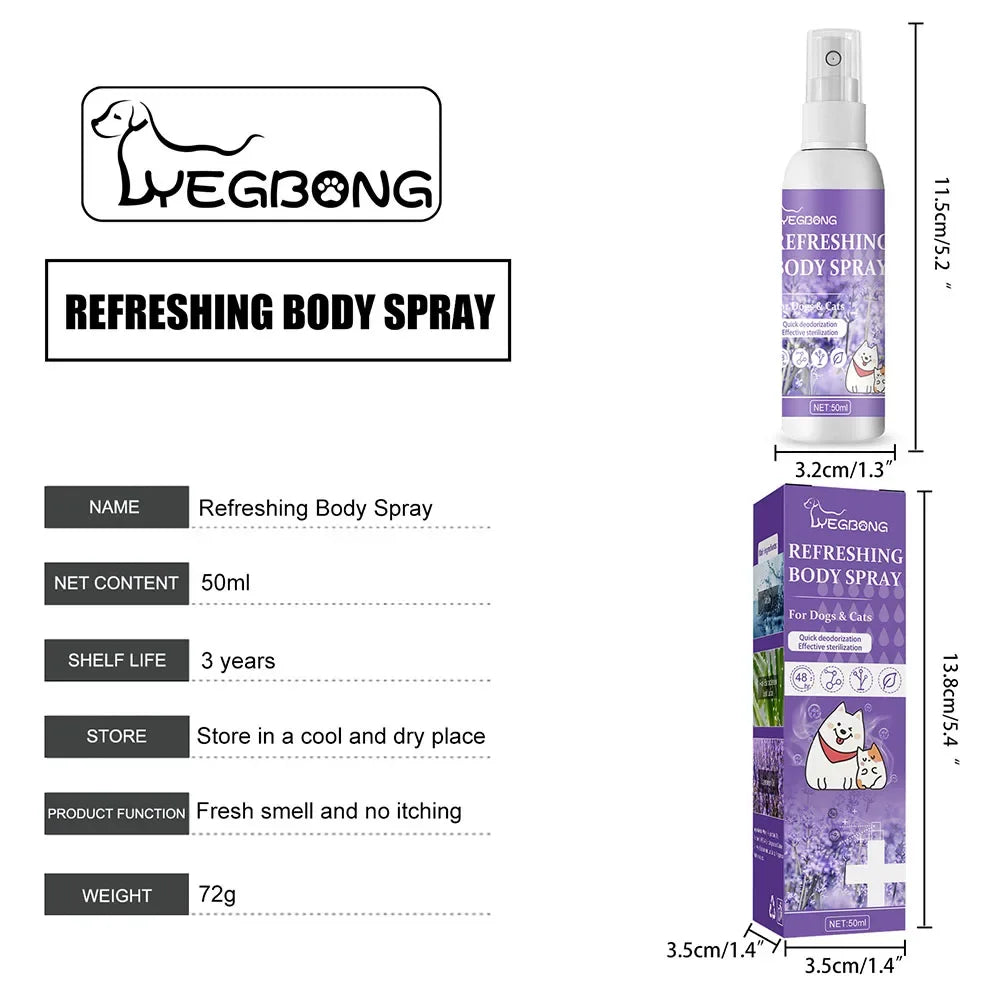 Lavender Dog & Cat Deodorizer Spray