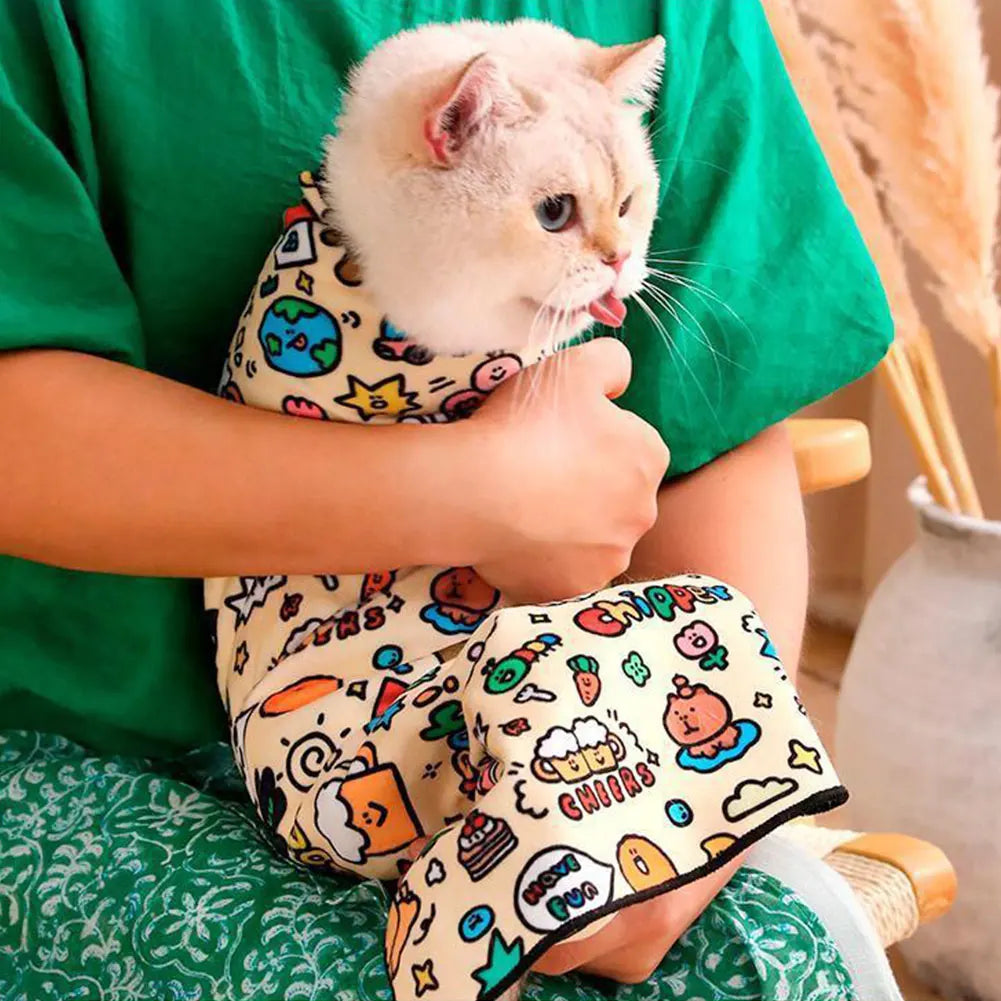 Self-Adherent Cat Grooming Wrap