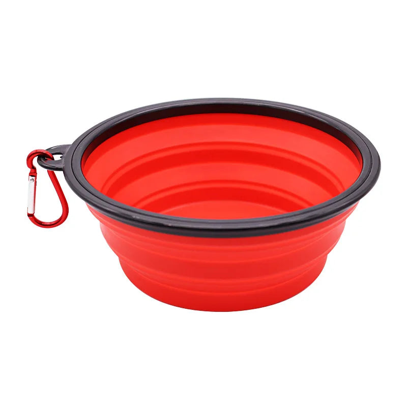 2-in-1 Portable Silicone Dog Bowl