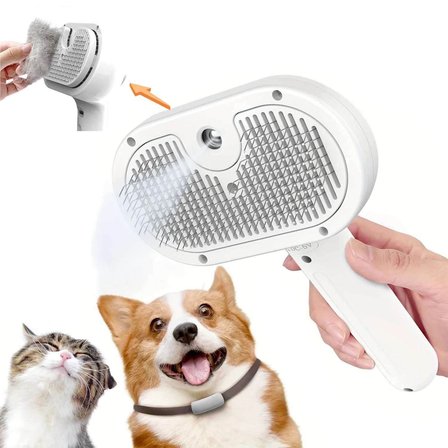 Upgraded Steam Pet Grooming Brush