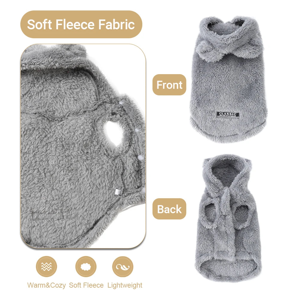 Fleece Hoodie Dog & Cat Jacket