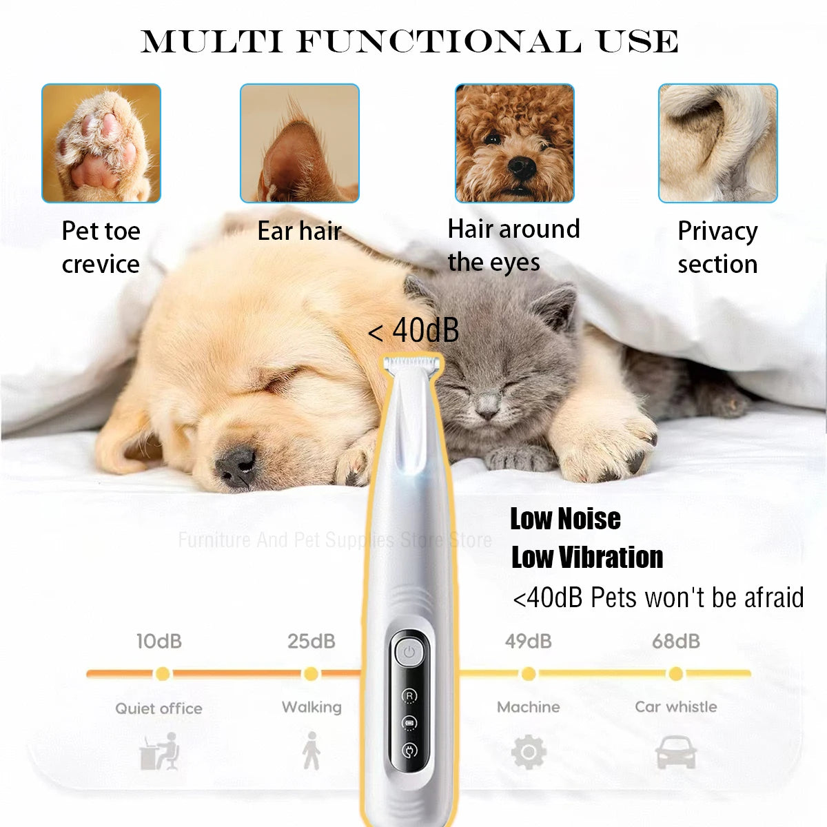 LED Dog Paw Hair Trimmer