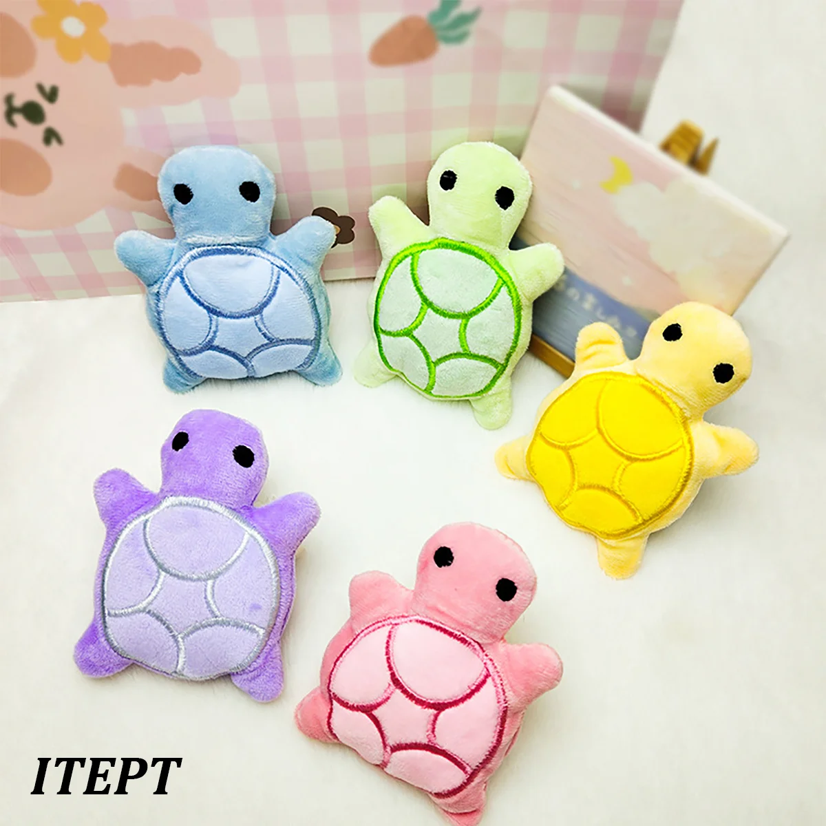Mini Turtle Plush Dog Toy