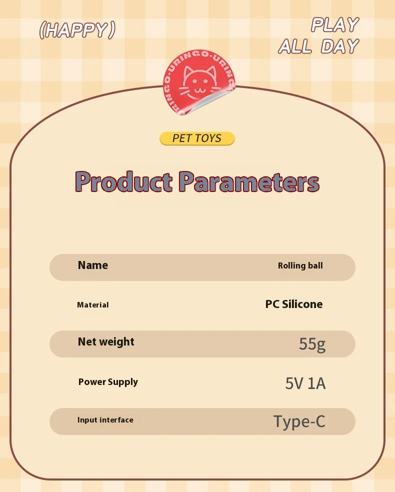 Rechargeable Smart Cat Ball Toy