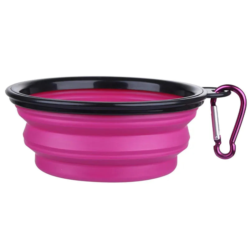 2-in-1 Portable Silicone Dog Bowl
