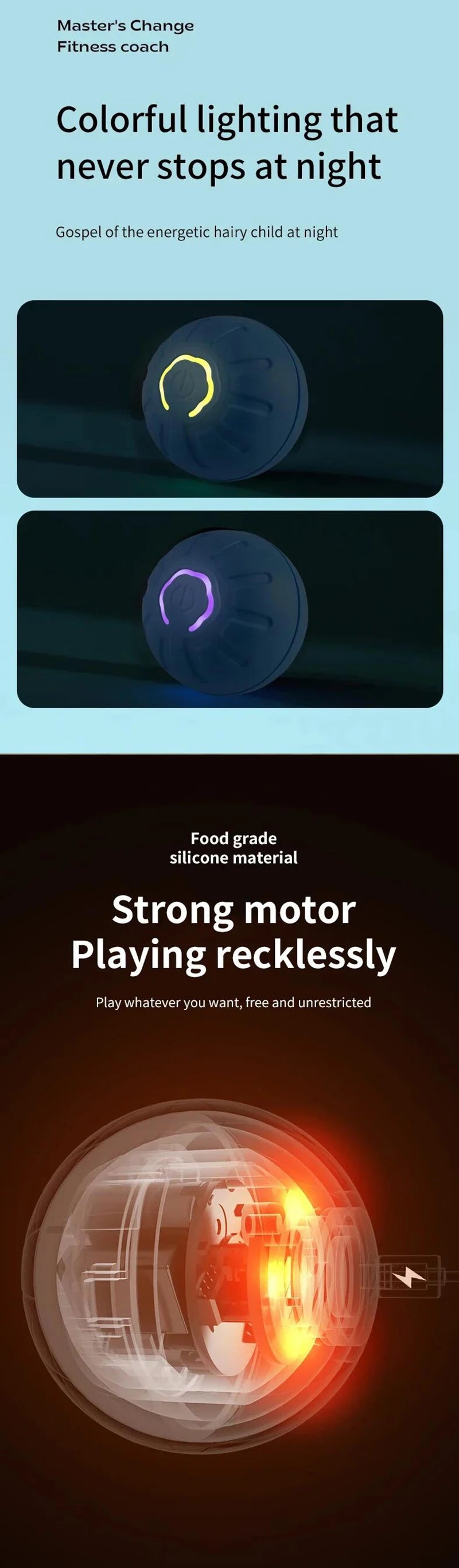 USB Rechargeable Interactive Dog & Cat Ball