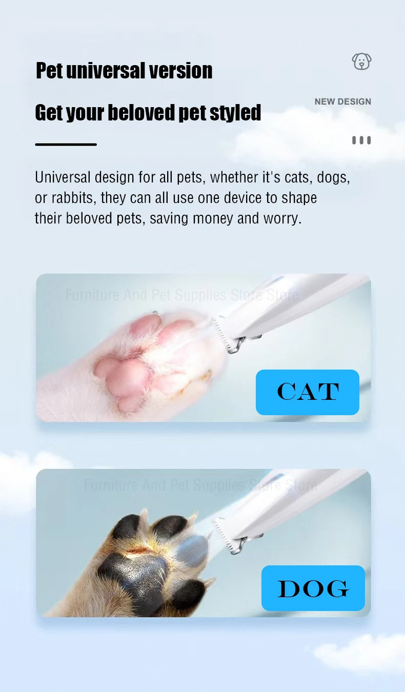 LED Dog Paw Hair Trimmer