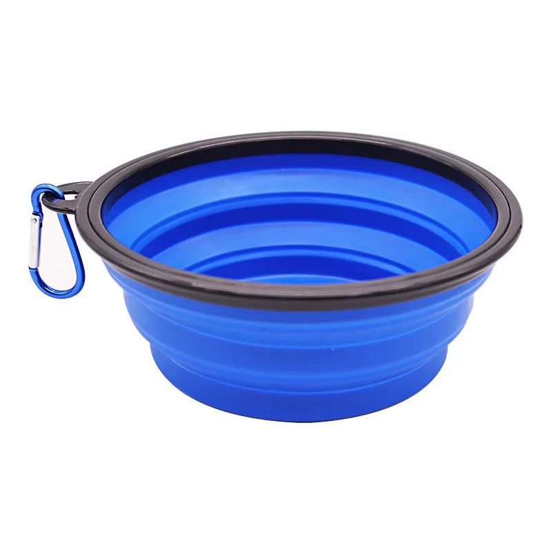 2-in-1 Portable Silicone Dog Bowl