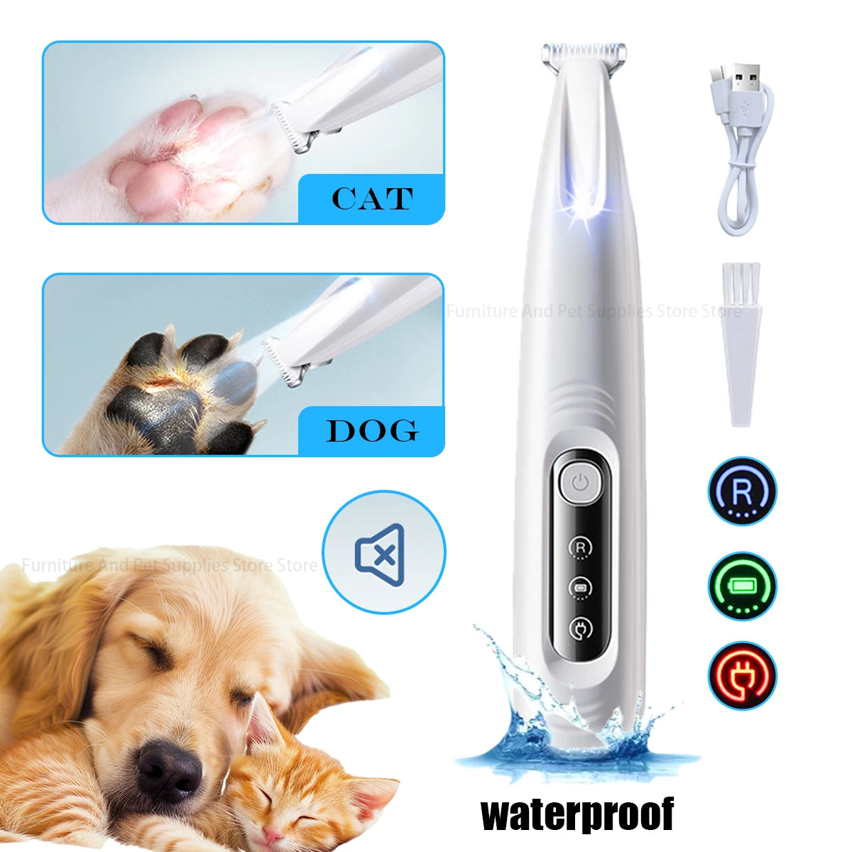 LED Dog Paw Hair Trimmer