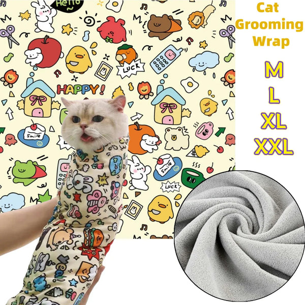 Self-Adherent Cat Grooming Wrap