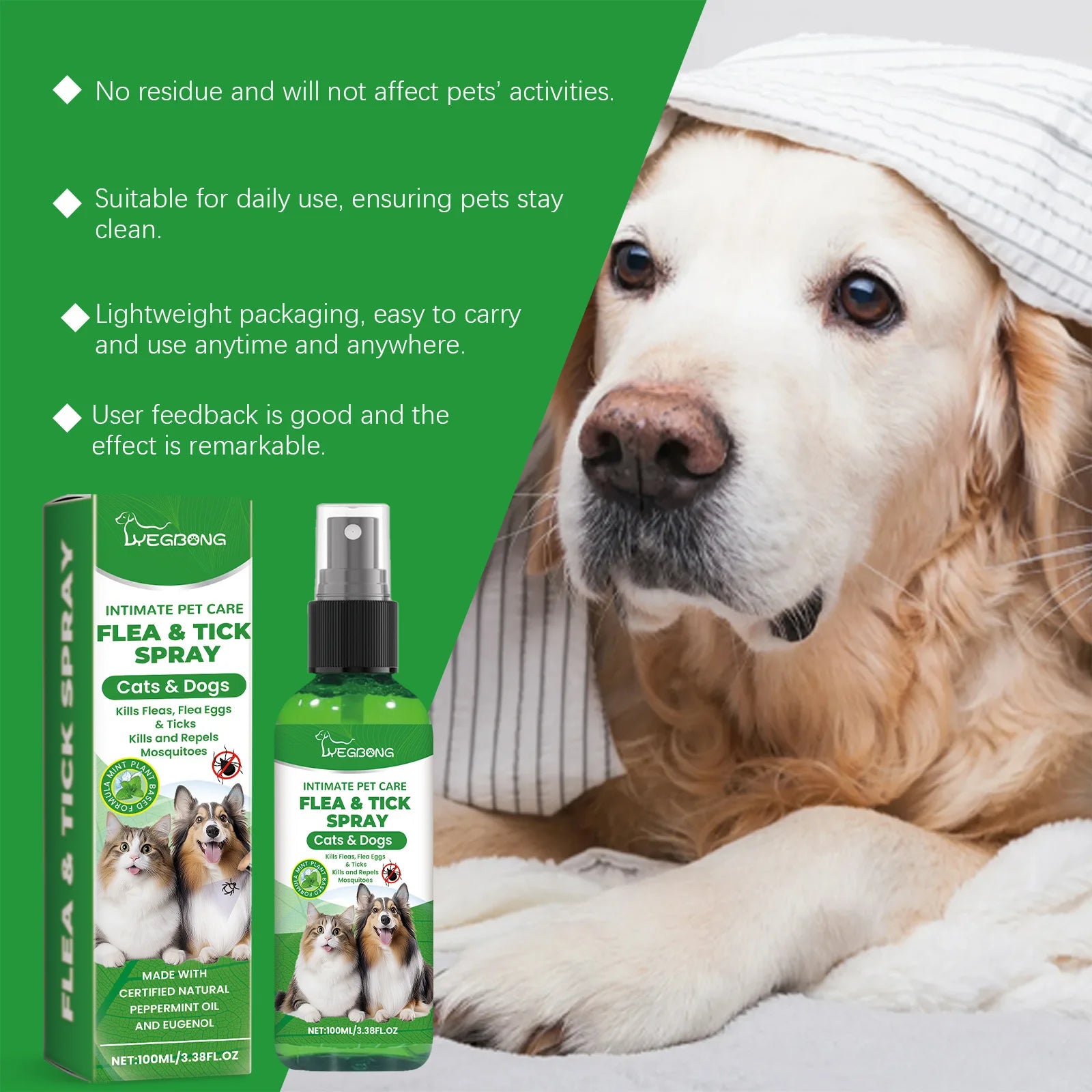 Mite & Flea Removal Pet Spray