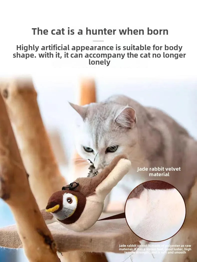 Interactive Catnip Electric Bird Toy