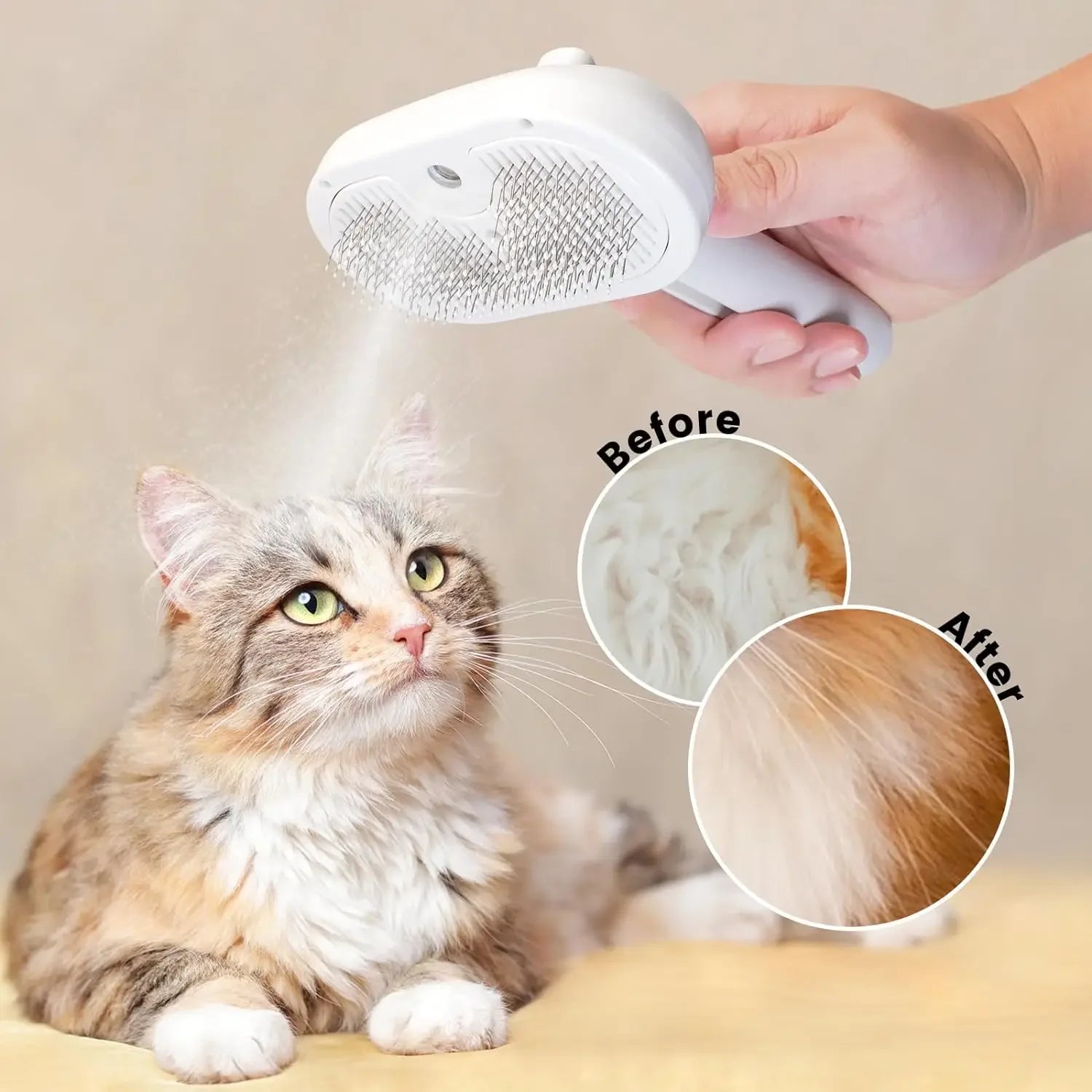 Upgraded Steam Pet Grooming Brush