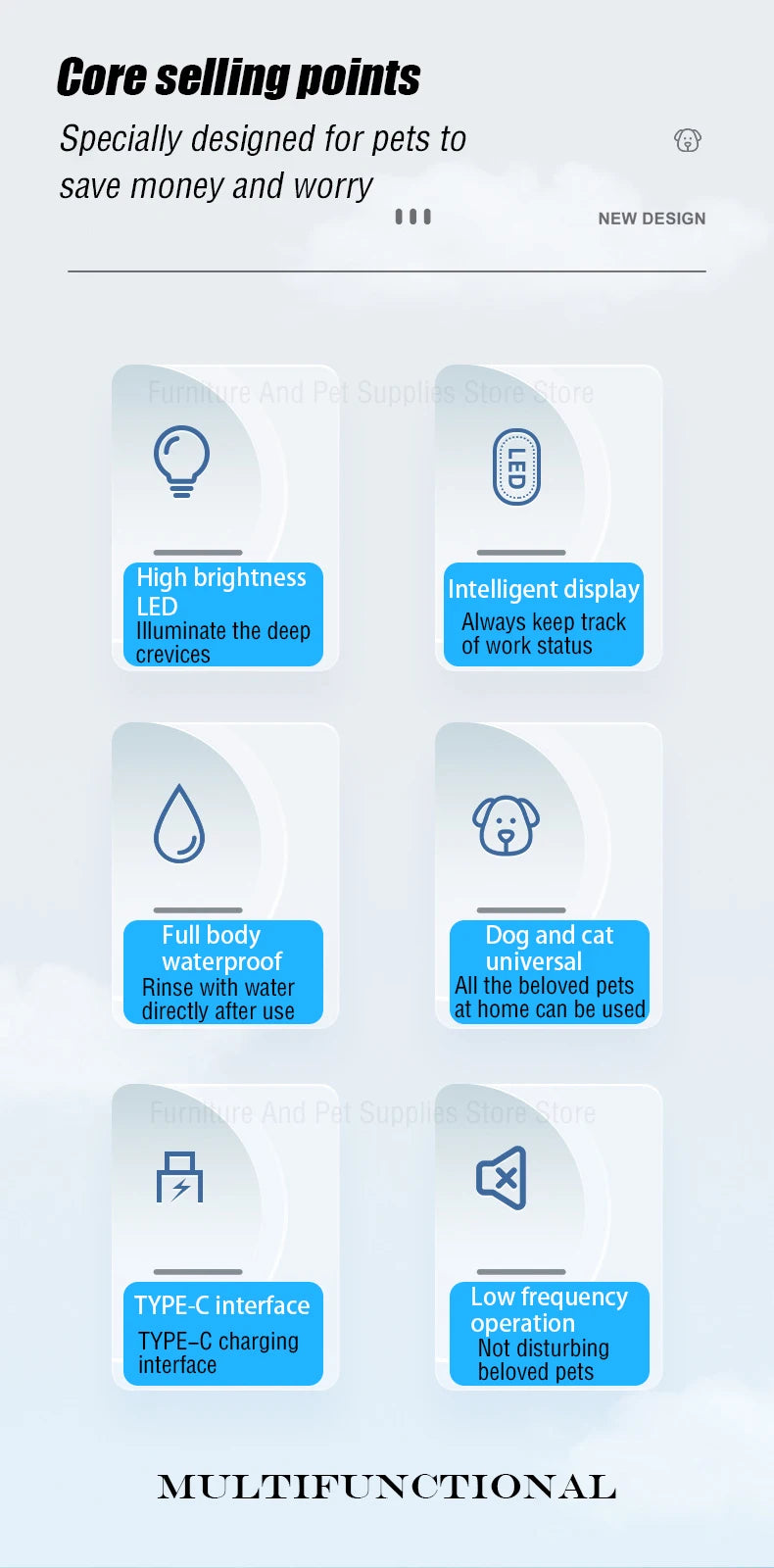 LED Dog Paw Hair Trimmer