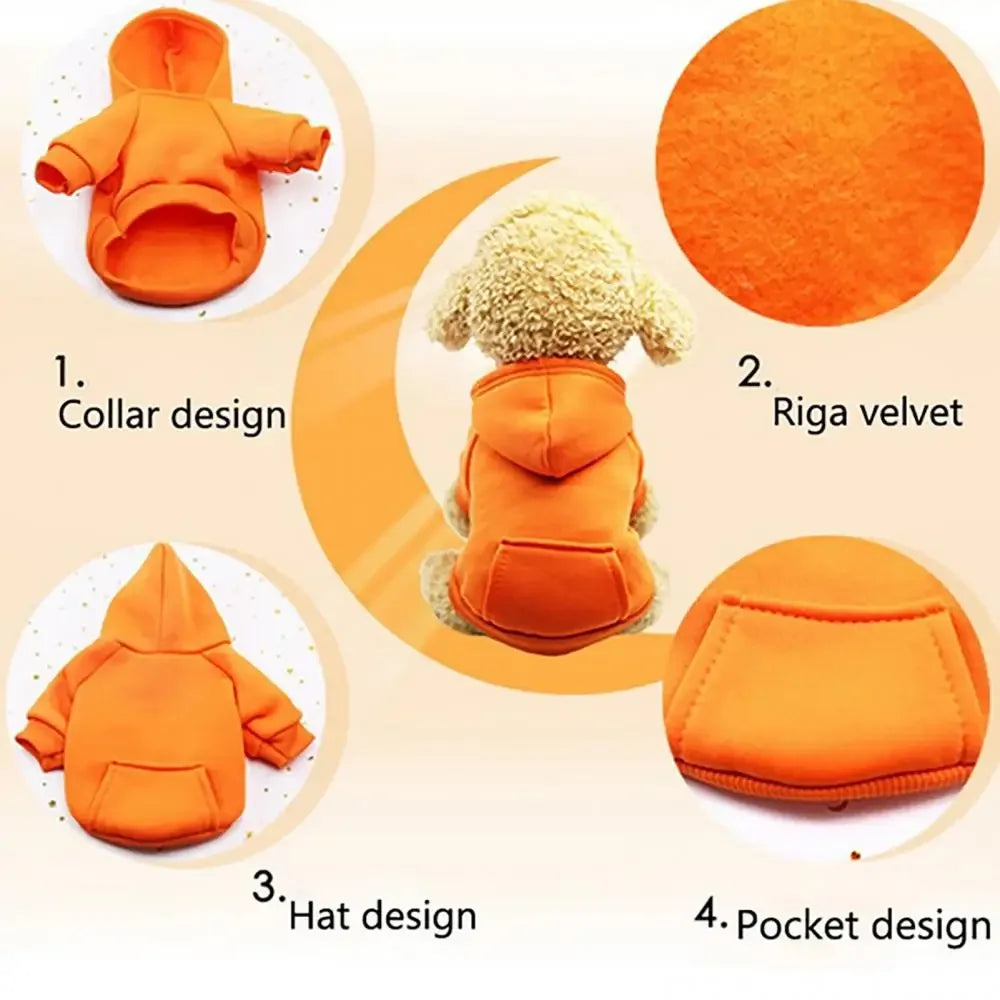 Pet Hoodie Sweatshirt for Dogs & Cats