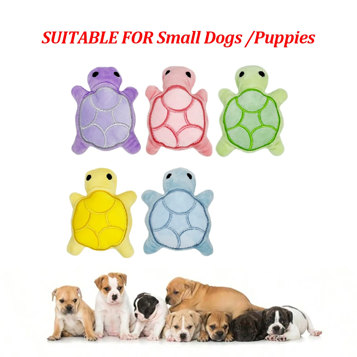 Mini Turtle Plush Dog Toy