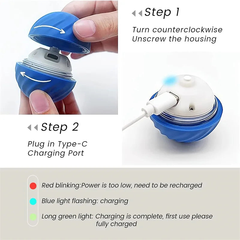 USB Rechargeable Interactive Dog & Cat Ball
