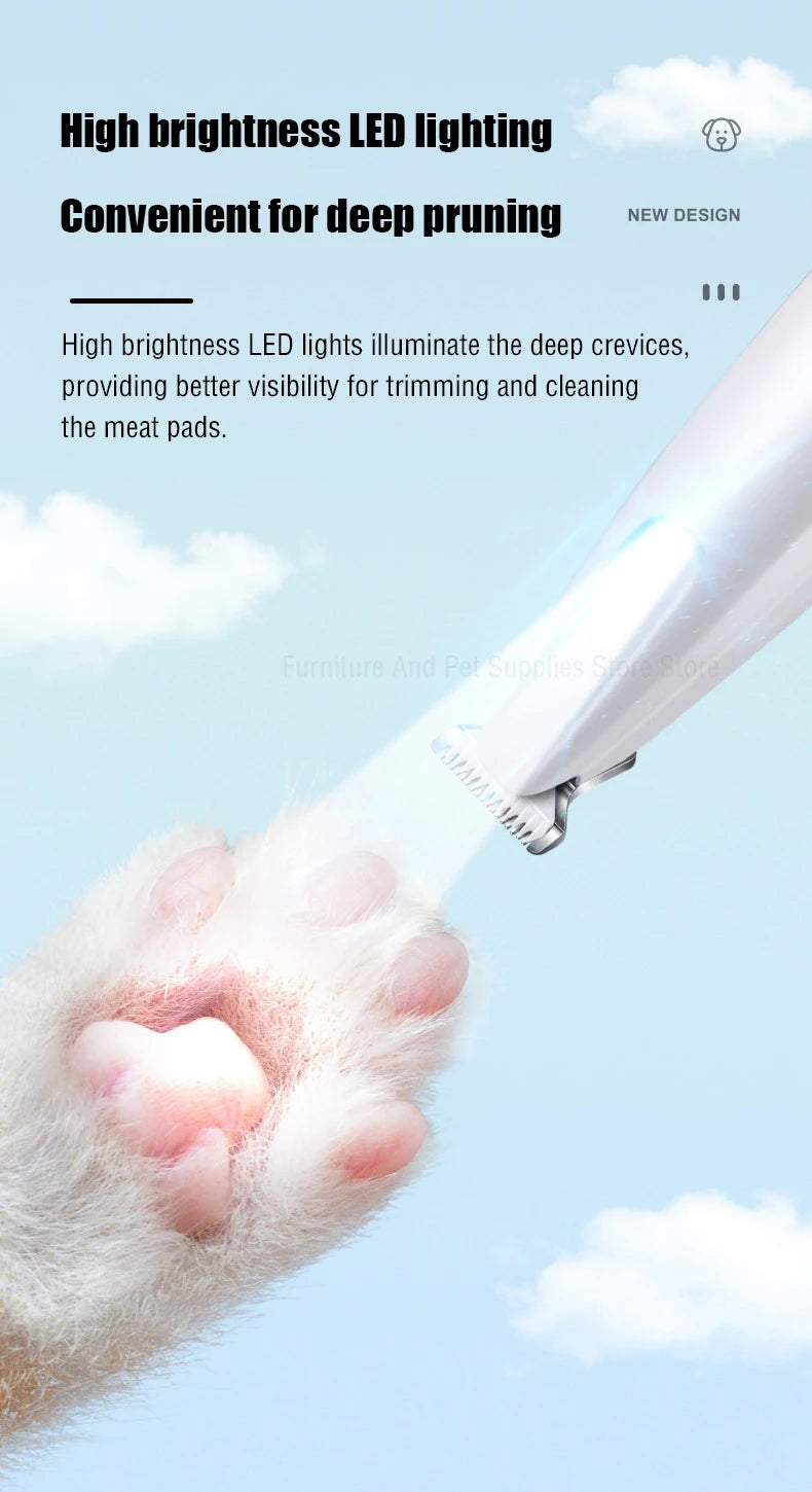 LED Dog Paw Hair Trimmer