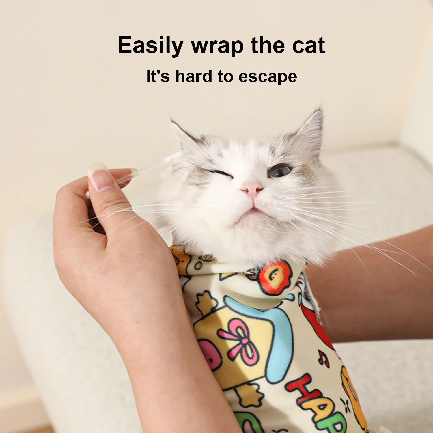 Self-Adherent Cat Grooming Wrap